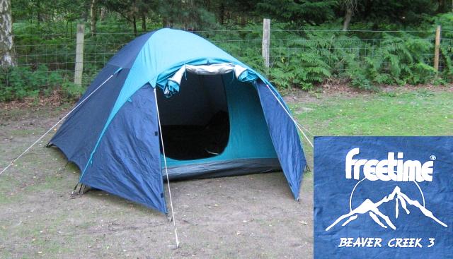 a blue done tent with and inlay image showing the beaver creek logo
